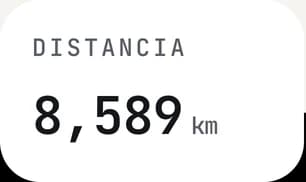 Recuadro de distancia: kilómetros volados en total.