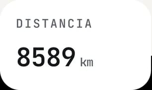 Recuadro de distancia: kilómetros volados en total.