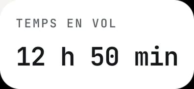 Vignette temps en vol : total des heures passées en l’air.